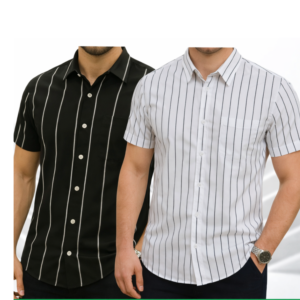 Mens half sleeve Strip shirt