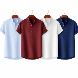 Premium Cotton Henley katua shirt