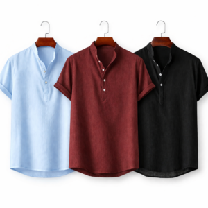 Premium Cotton Henley katua shirt