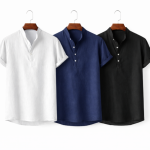 Premium Cotton Henley katua shirt